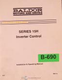 Baldor-Baldor 15H, Inverter Control Installation Programming and Operations Manual 1996-15H-01